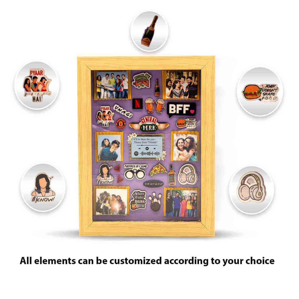 Miniature frame 3D Memory Box for Friends