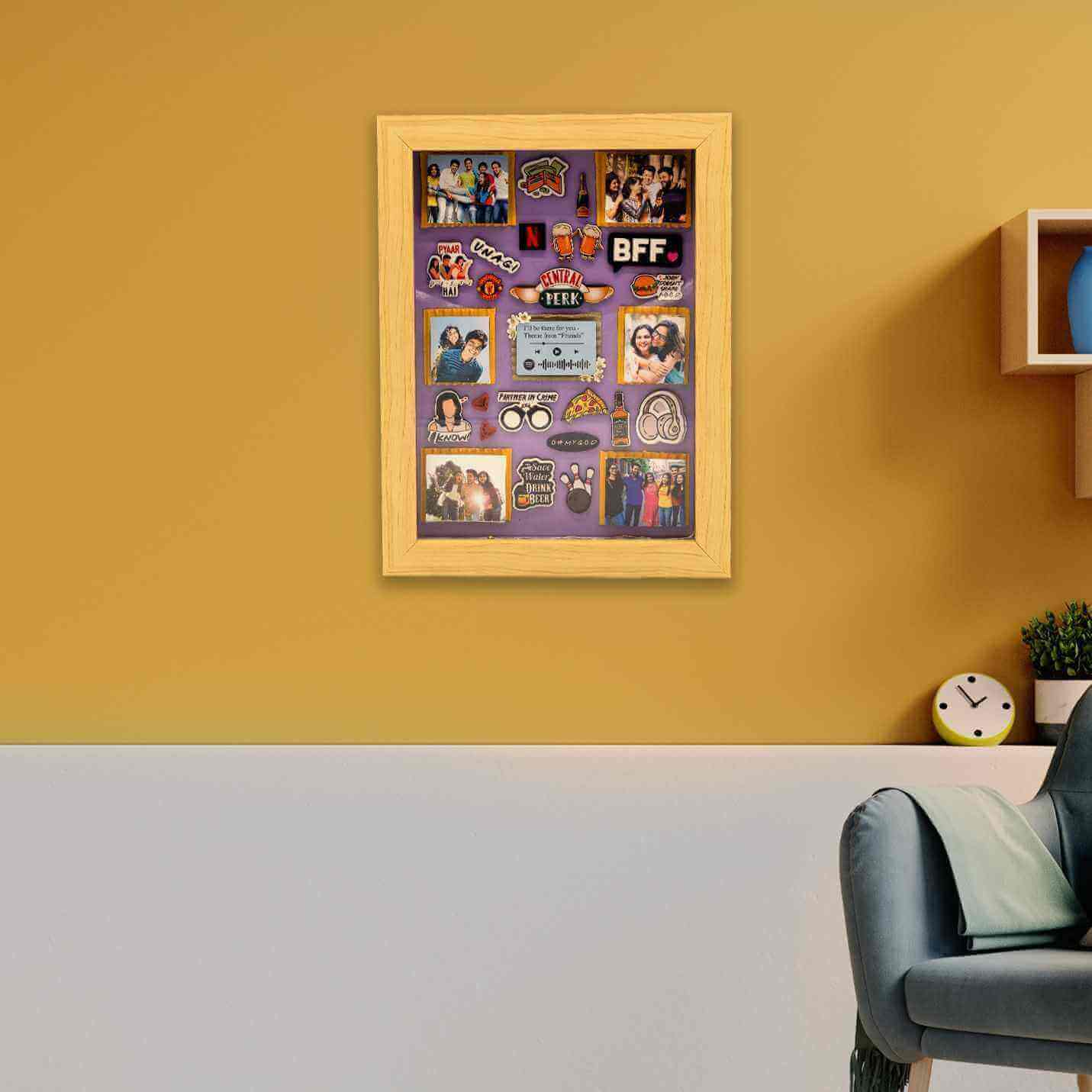 Miniature frame 3D Memory Box for Friends