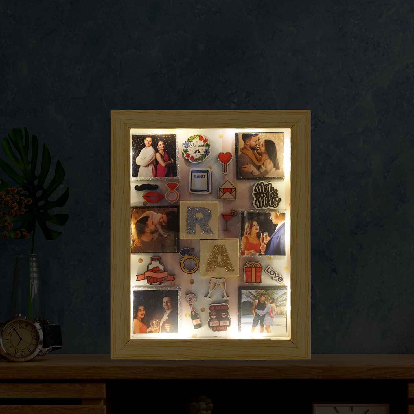 Miniature frame 3D Memory Box for Couples