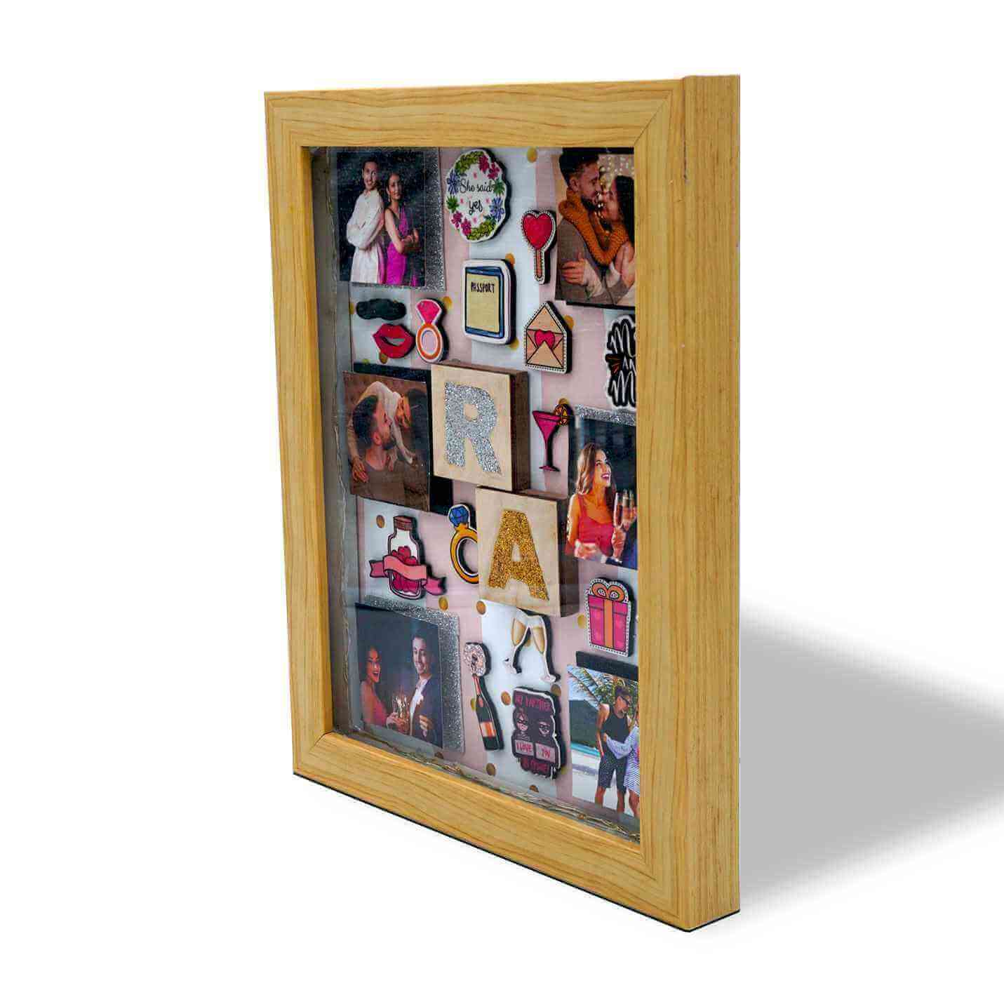 Miniature frame 3D Memory Box for Couples