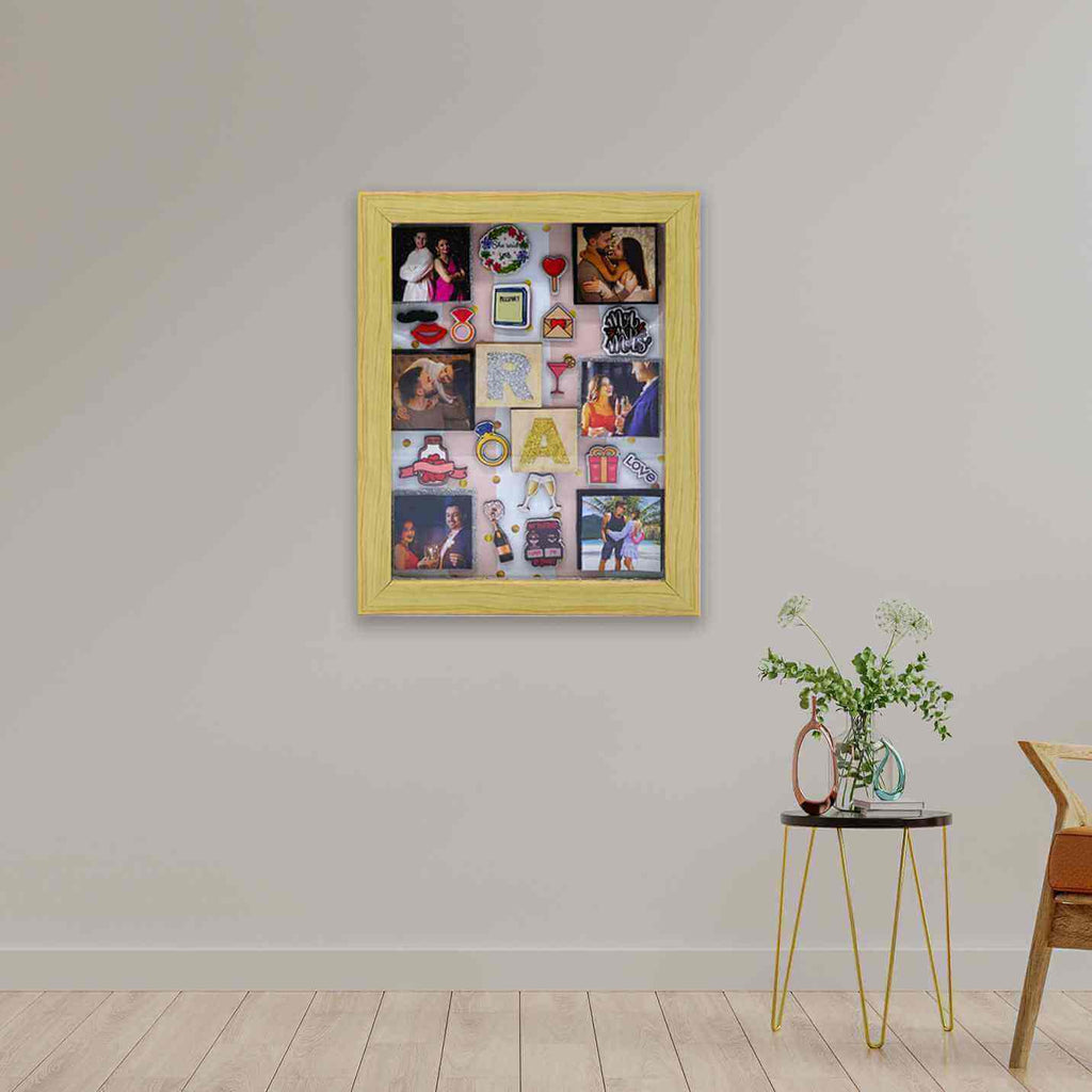 Miniature frame 3D Memory Box for Couples