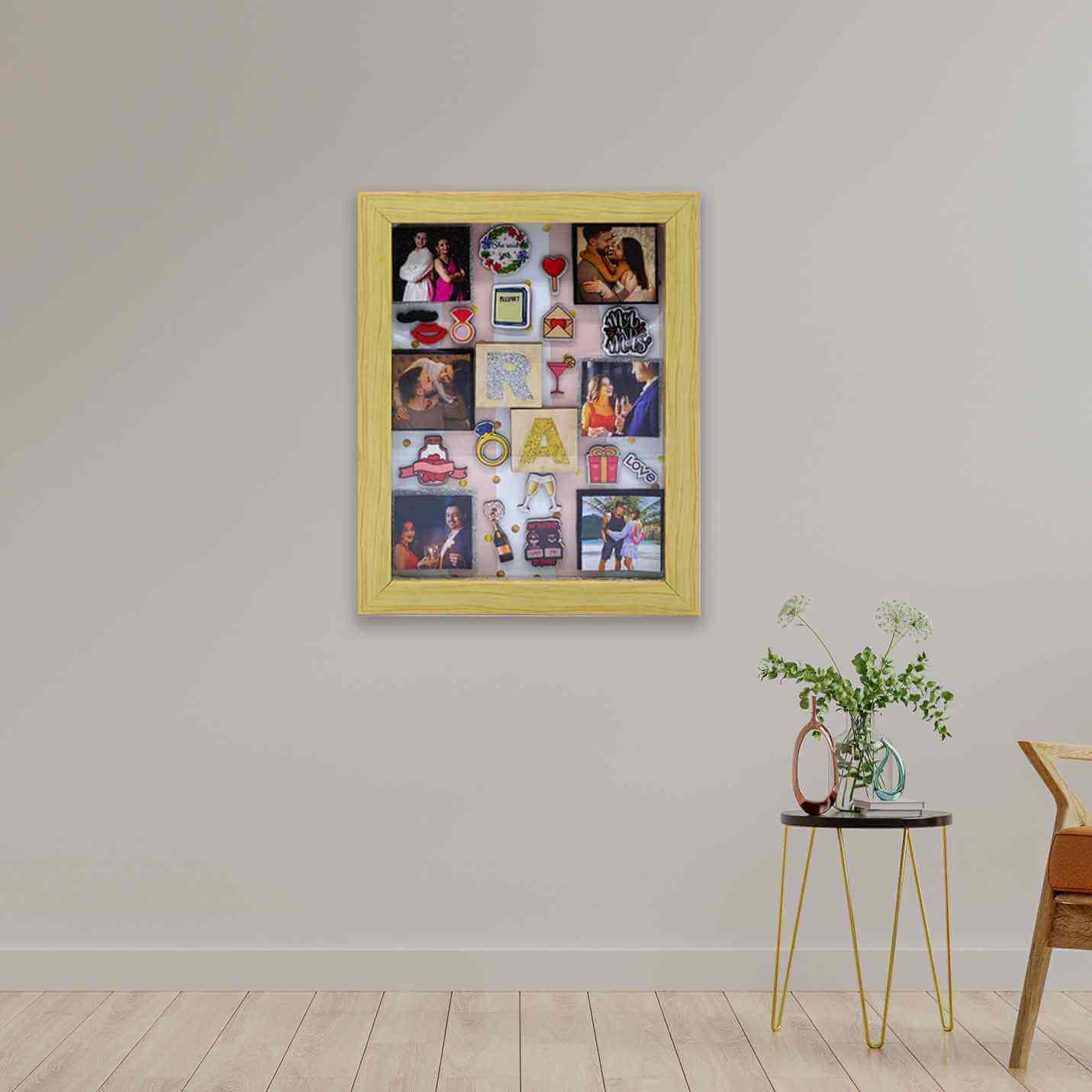 Miniature frame 3D Memory Box for Couples