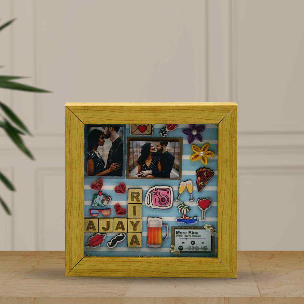 Personalized Shadow Box For Love Birds A5