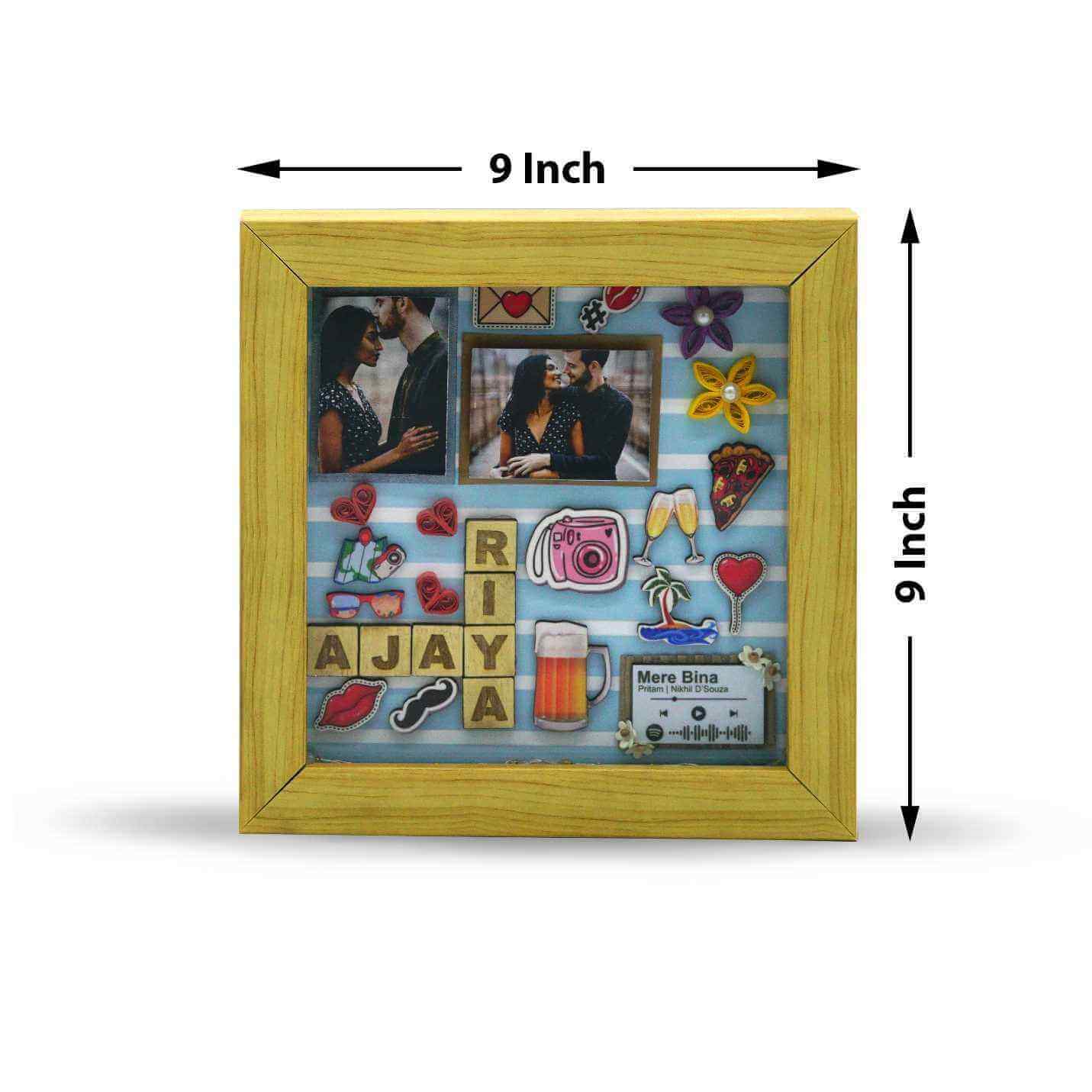 Personalized Shadow Box For Love Birds A5