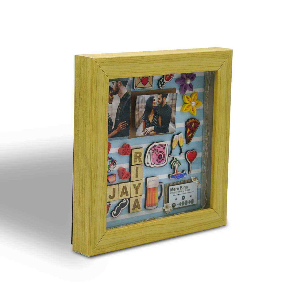 Personalized Shadow Box For Love Birds A5