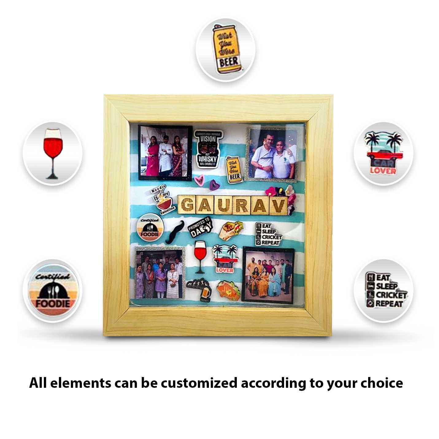 Customised Shadow Box For Male Friends A5