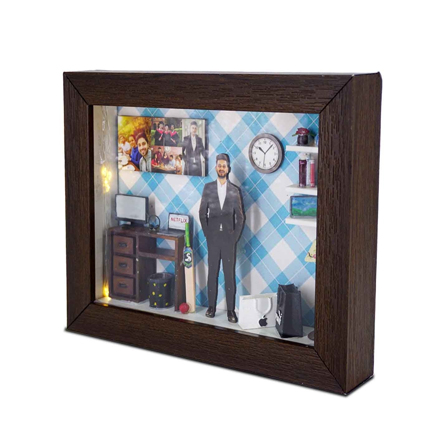 Miniature frame 3D Memory Box for Him