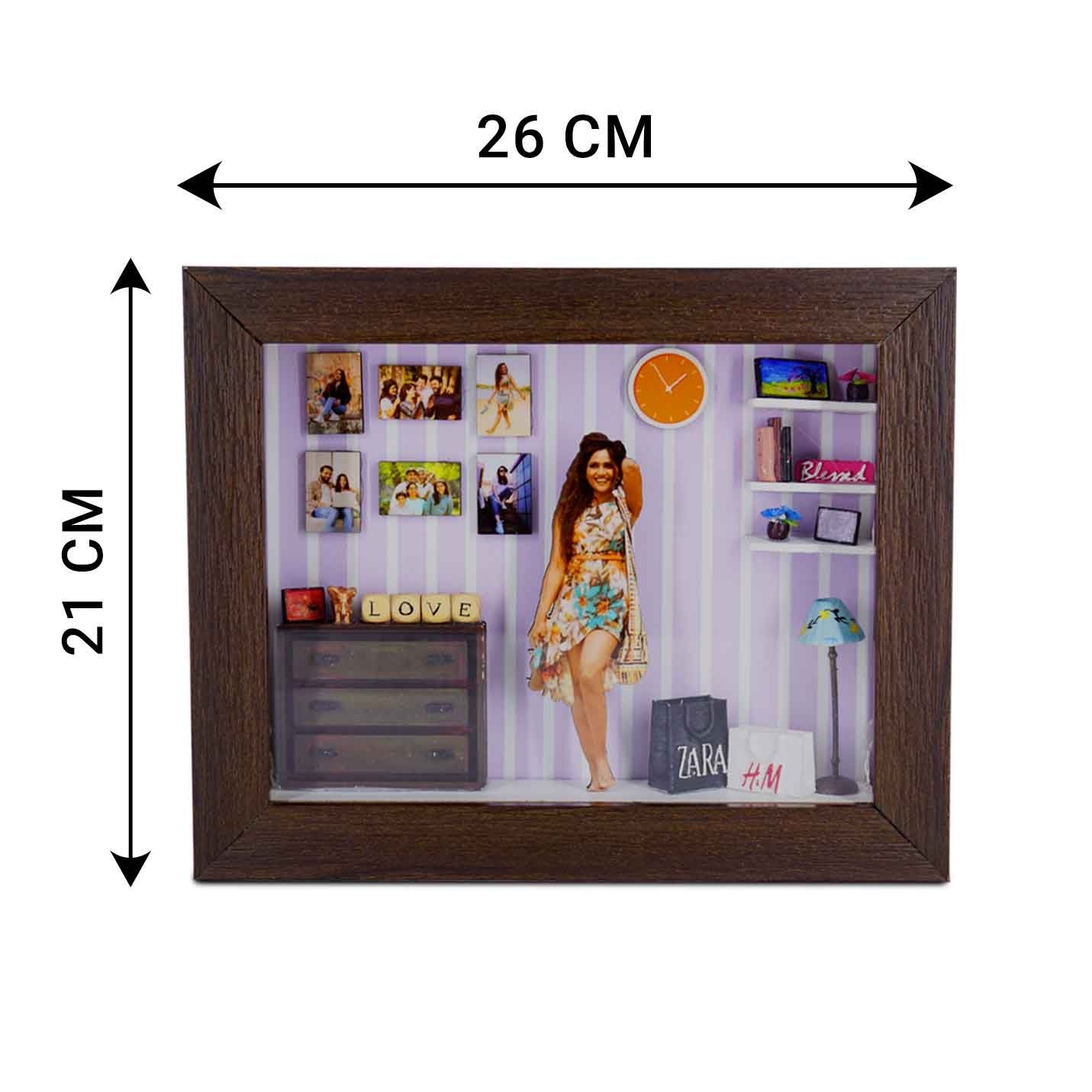 Miniature frame 3D Memory Box for Her