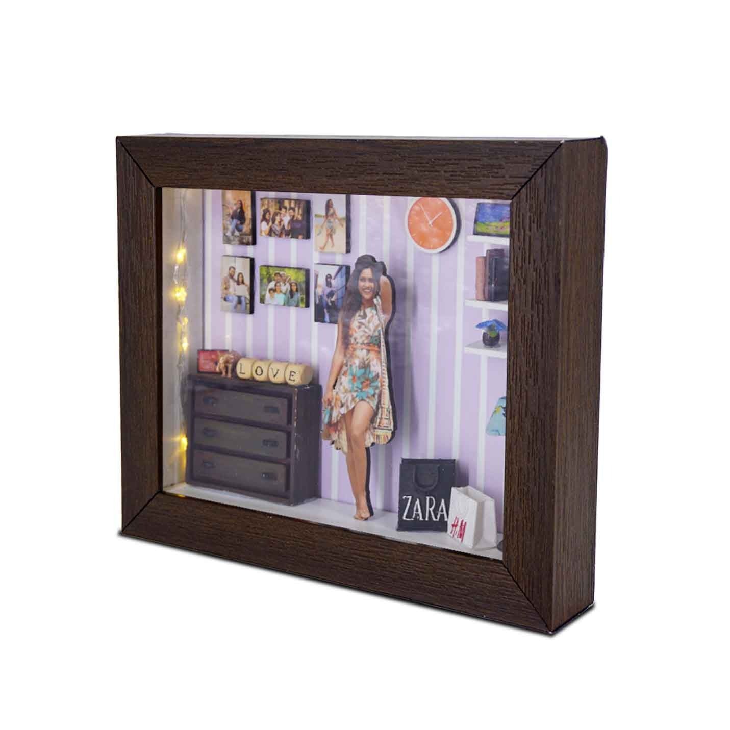 Miniature frame 3D Memory Box for Her