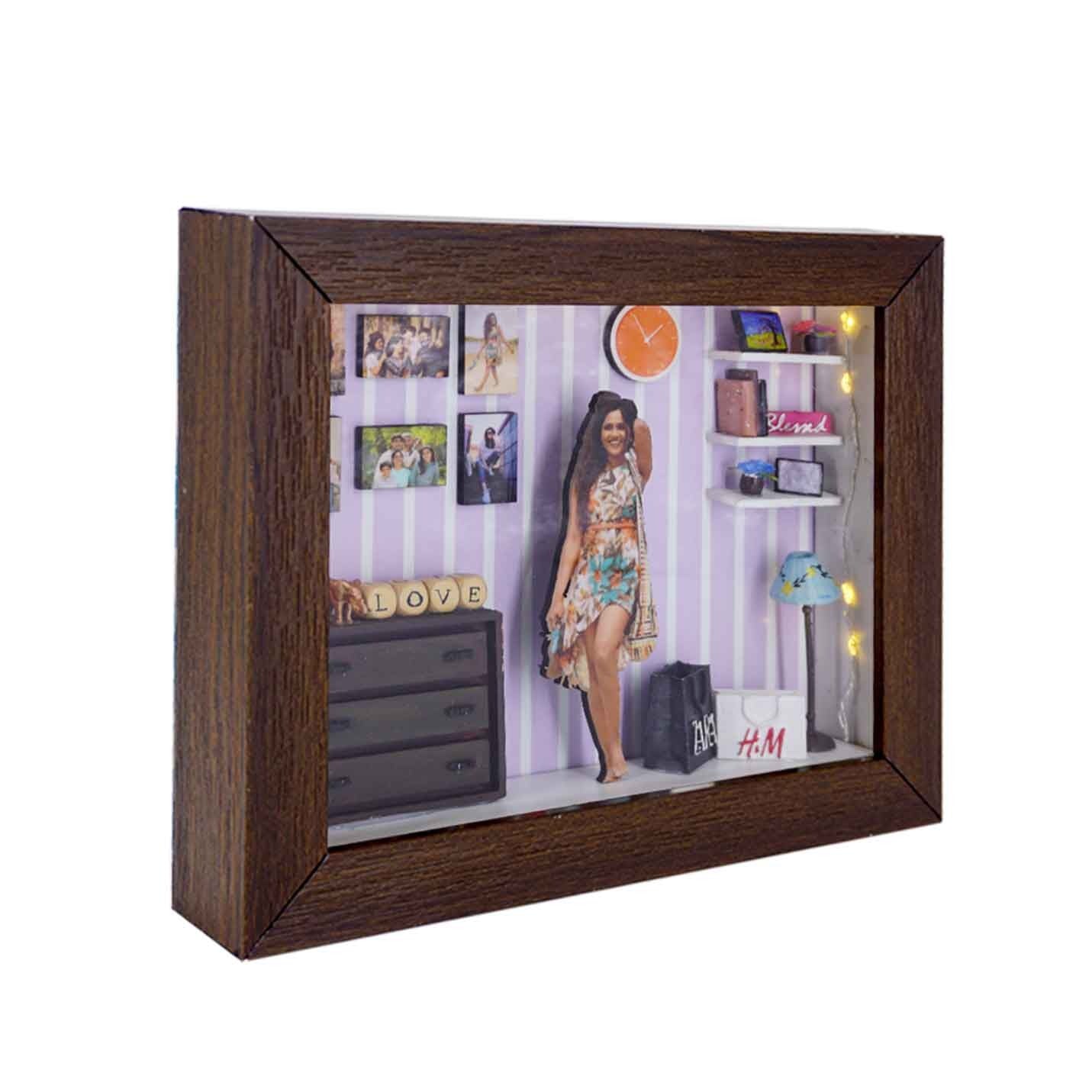 Miniature frame 3D Memory Box for Her