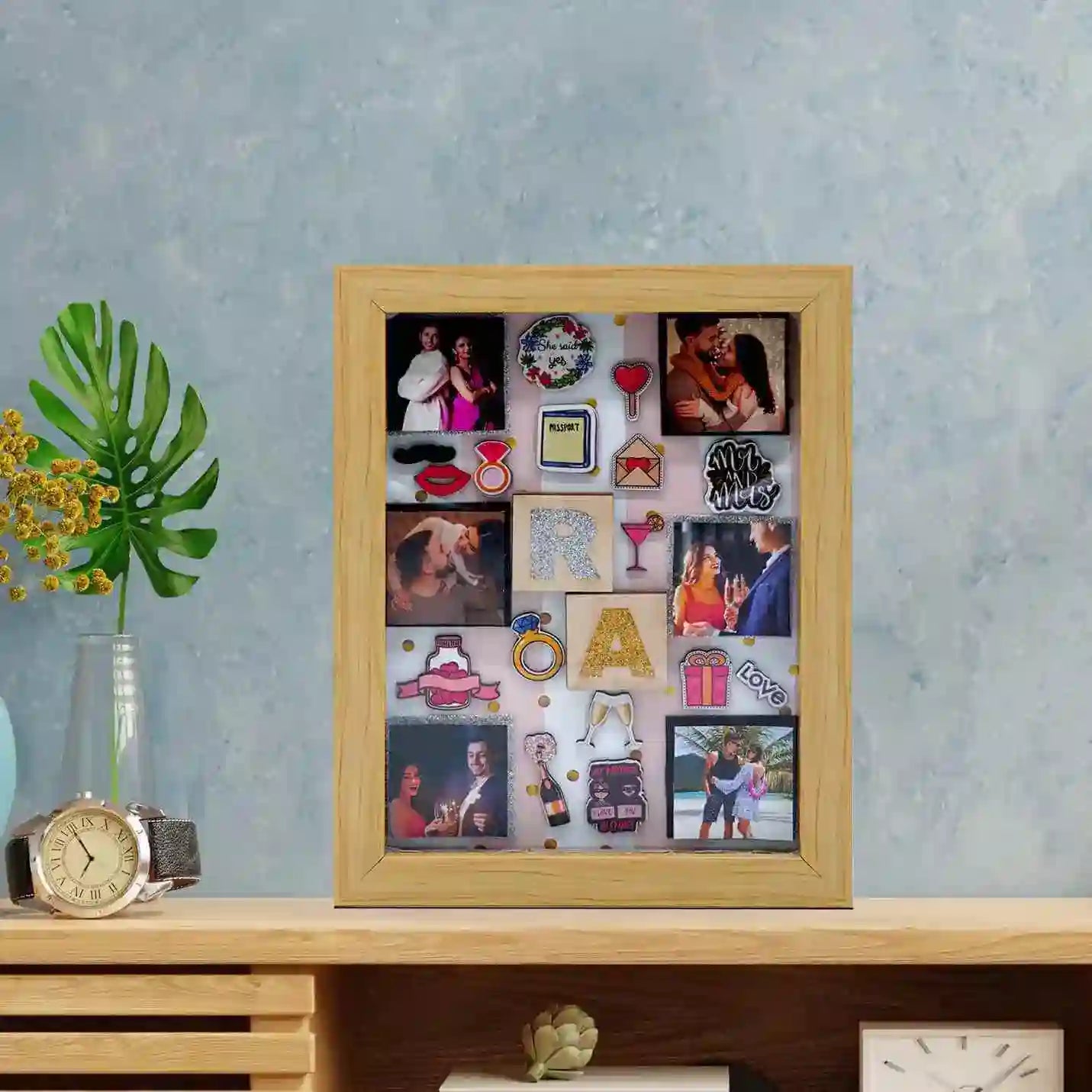 Miniature frame 3D Memory Box for Couples