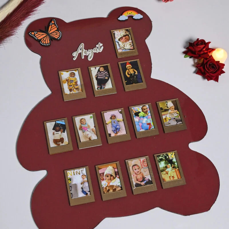Baby Photo Board-Teddy Shape