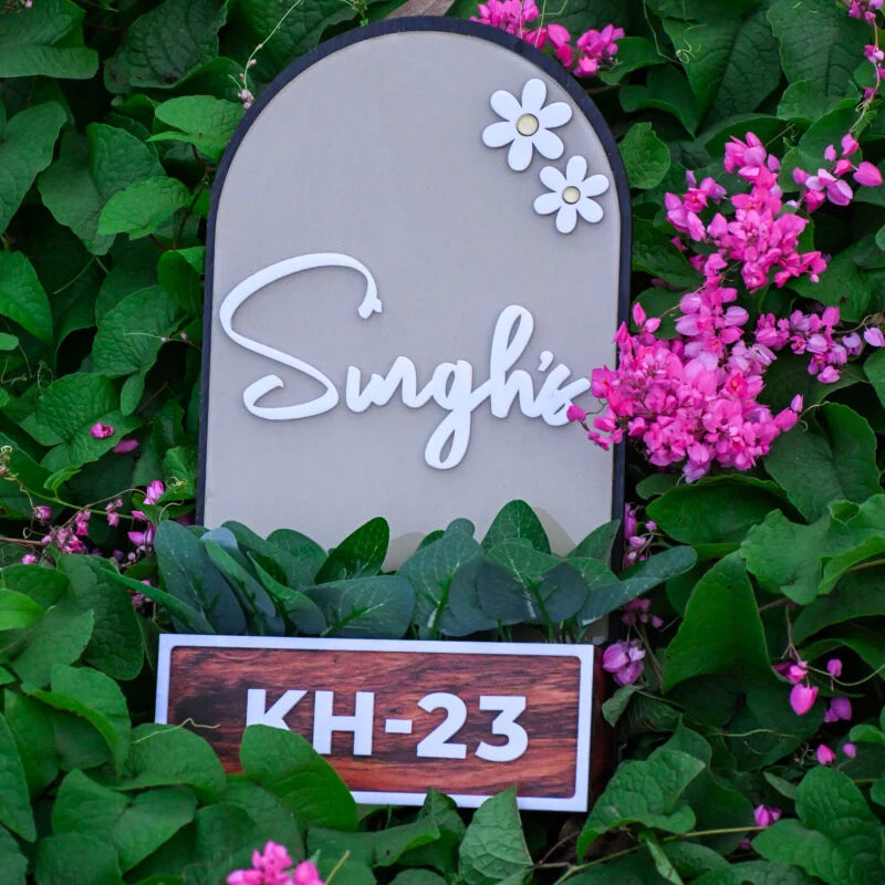 House Name Planter Lavender & Maroon And Aqua Green