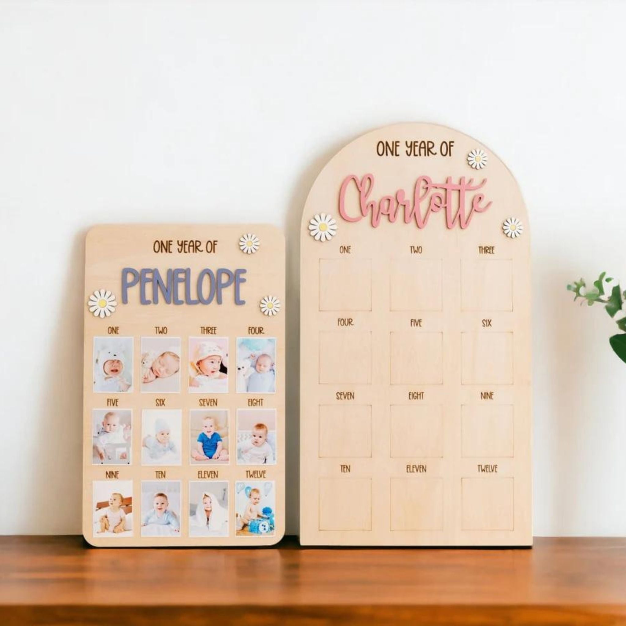 Baby Monthly Photo Board - Milestone Picture Frame for Newborns