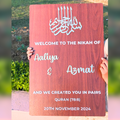 Muslim Wedding Welcome Board