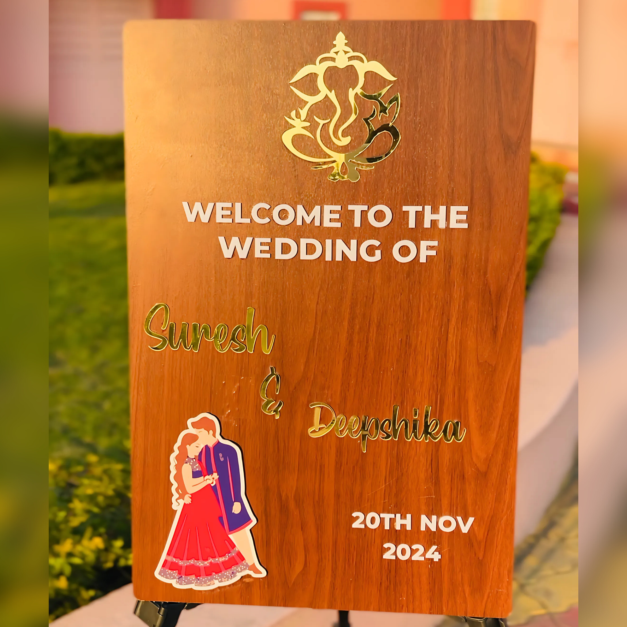 Hindu Wedding Welcome Board